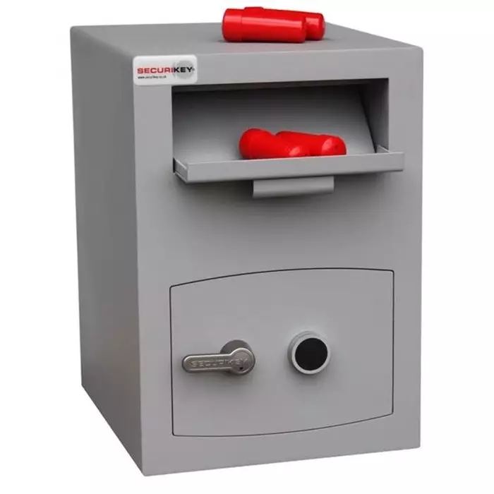 Securikey Key Cabinet Key Safe Floor Mount, 34L, SFMV-2DK-S-H