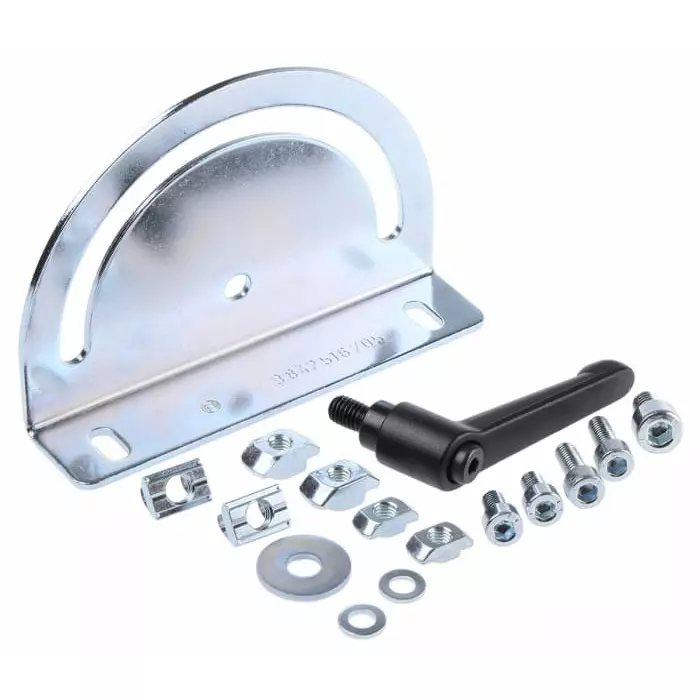 Bosch Rexroth M6, M8 Swivel Bracket, Connecting Component, Strut Profile 30 mm, 40 mm, 45 mm, 50 mm, 60 mm, Groove Size, 3842538275