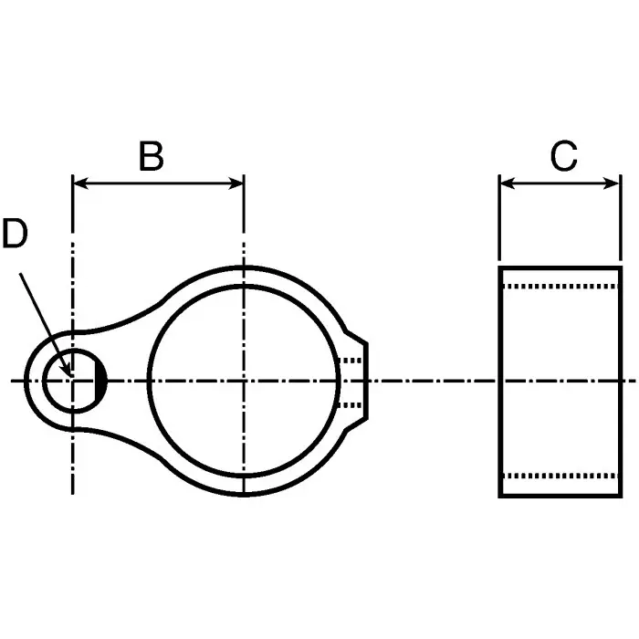 RS Pro Cast Iron Round Tube Gate Eye, 33.7 mm OD