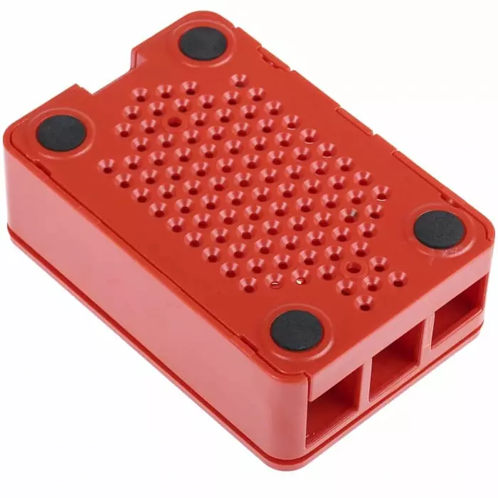 DesignSpark ABSCase for use with Raspberry Pi 2B, Raspberry Pi 3B, Raspberry Pi 3B+ in Red, ASM-1900036-52