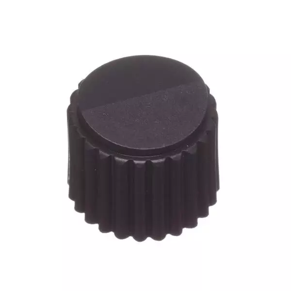GRAYHILL Cylindrical Knob Plastic Black 18 mm Outside Diameter, 11K5014-JCNB