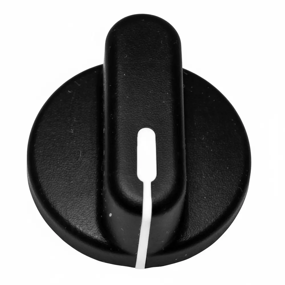 Ohmite 5000E Series Knobs Black 35 mm Outside Diameter, 5940E