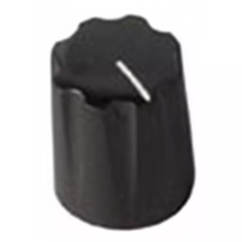DAVIES MOLDING Control Knob Phenolic Black 12.7 mm (0.5 inch) Outside Diameter, 1900-Y