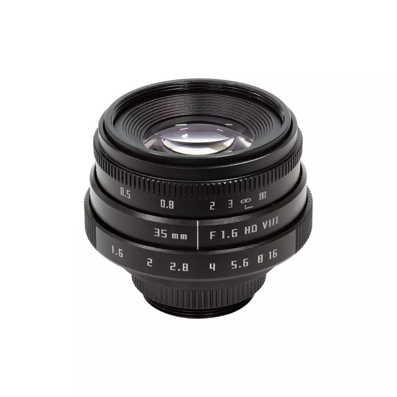 ArduCam 35mm F1.6 Mirrorless C-Mount Lens for Raspberry Pi HQ Camera, with C-CS Adapter