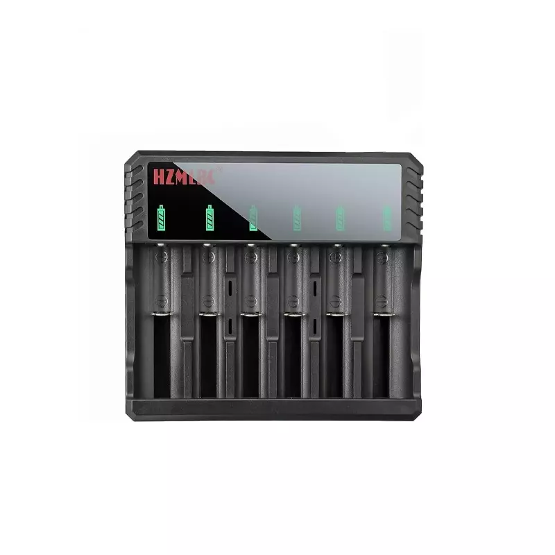 GENERIC 6 Slots 3.7V 18650 26650 Li-ion Battery Charger Fast Charging Base EU Plug For 3.7V Rechargeable Lithium Battery