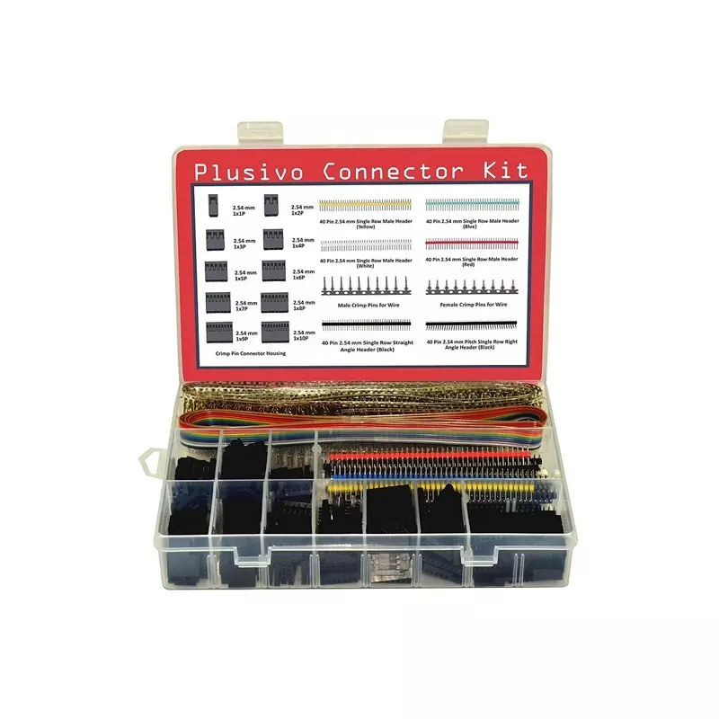 PLUSIVO All in One Dupont Connector Kit Male Pin Headers
