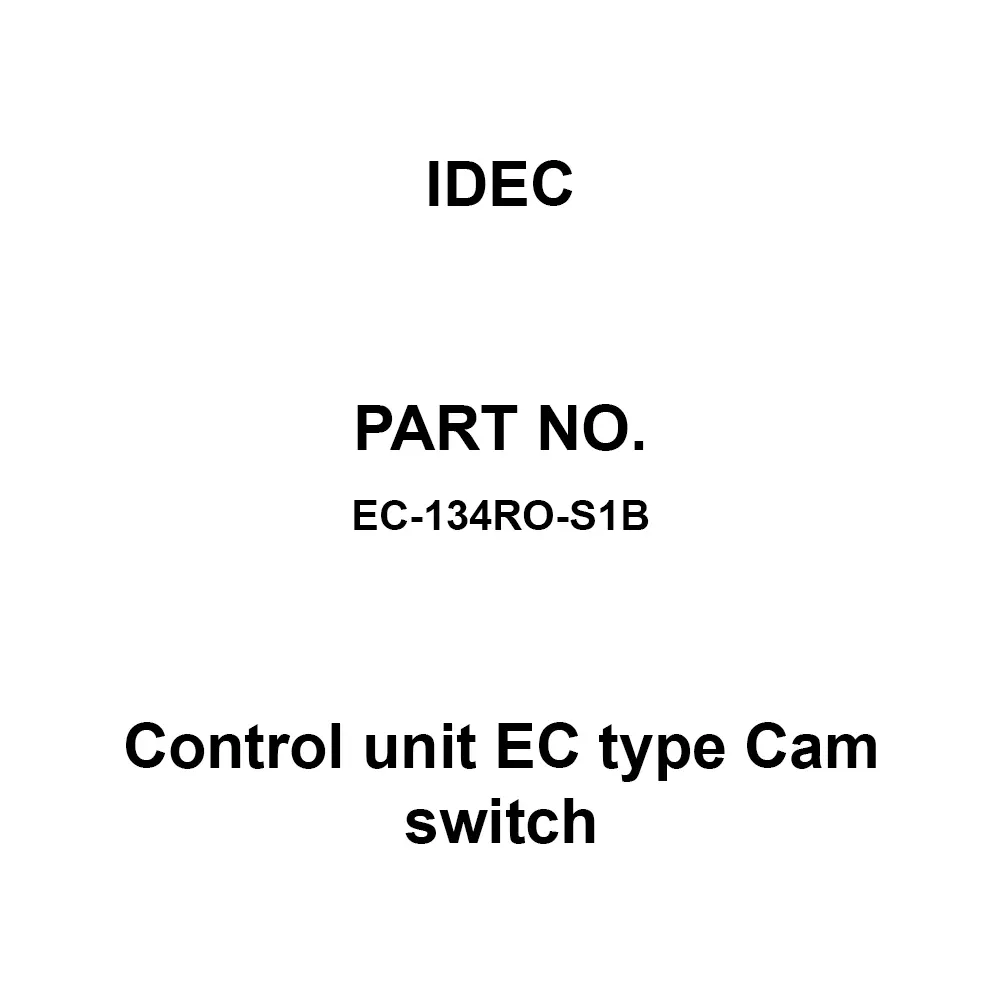 IDEC Control unit EC type Cam switch Power Conditioner 1 Stage Spring Return Type, EC-134RO-S1B