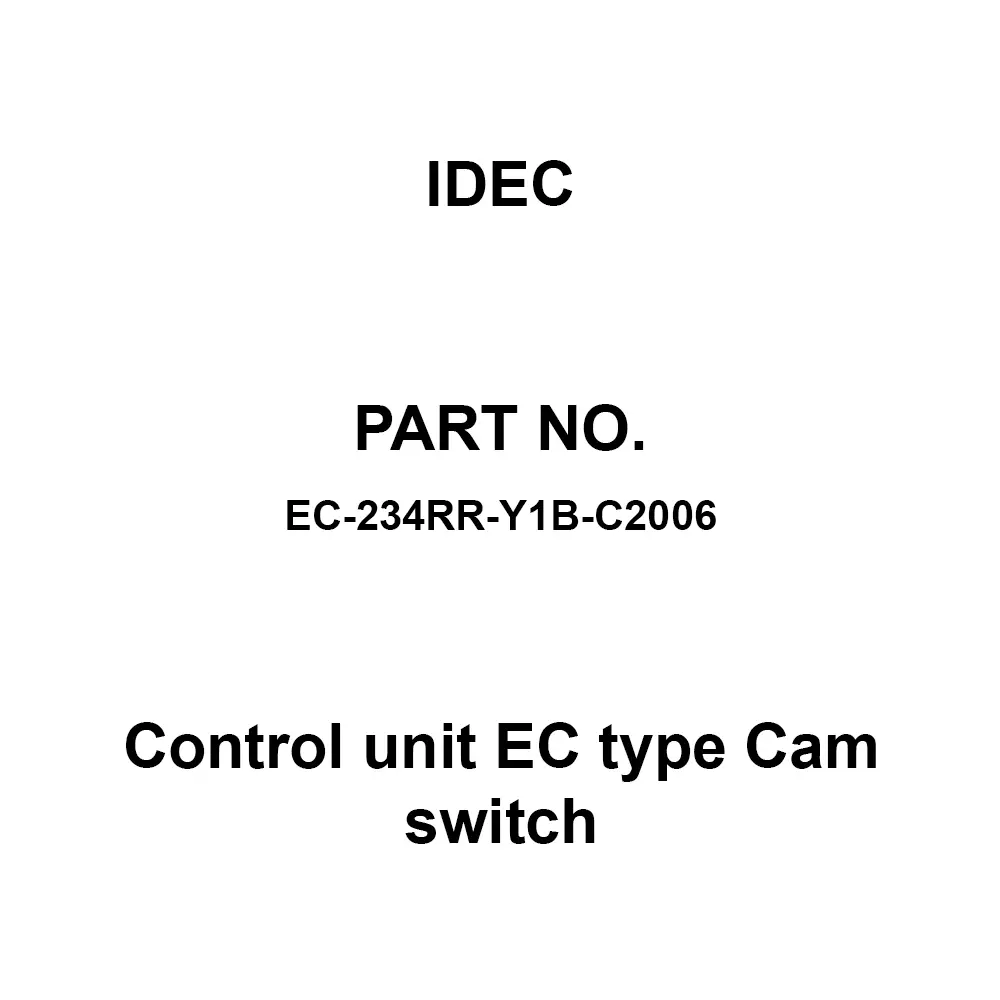 IDEC Control unit EC type Cam switch Power Conditioner 2Nd Grade Spring Return Type, EC-234RR-Y1B-C2006