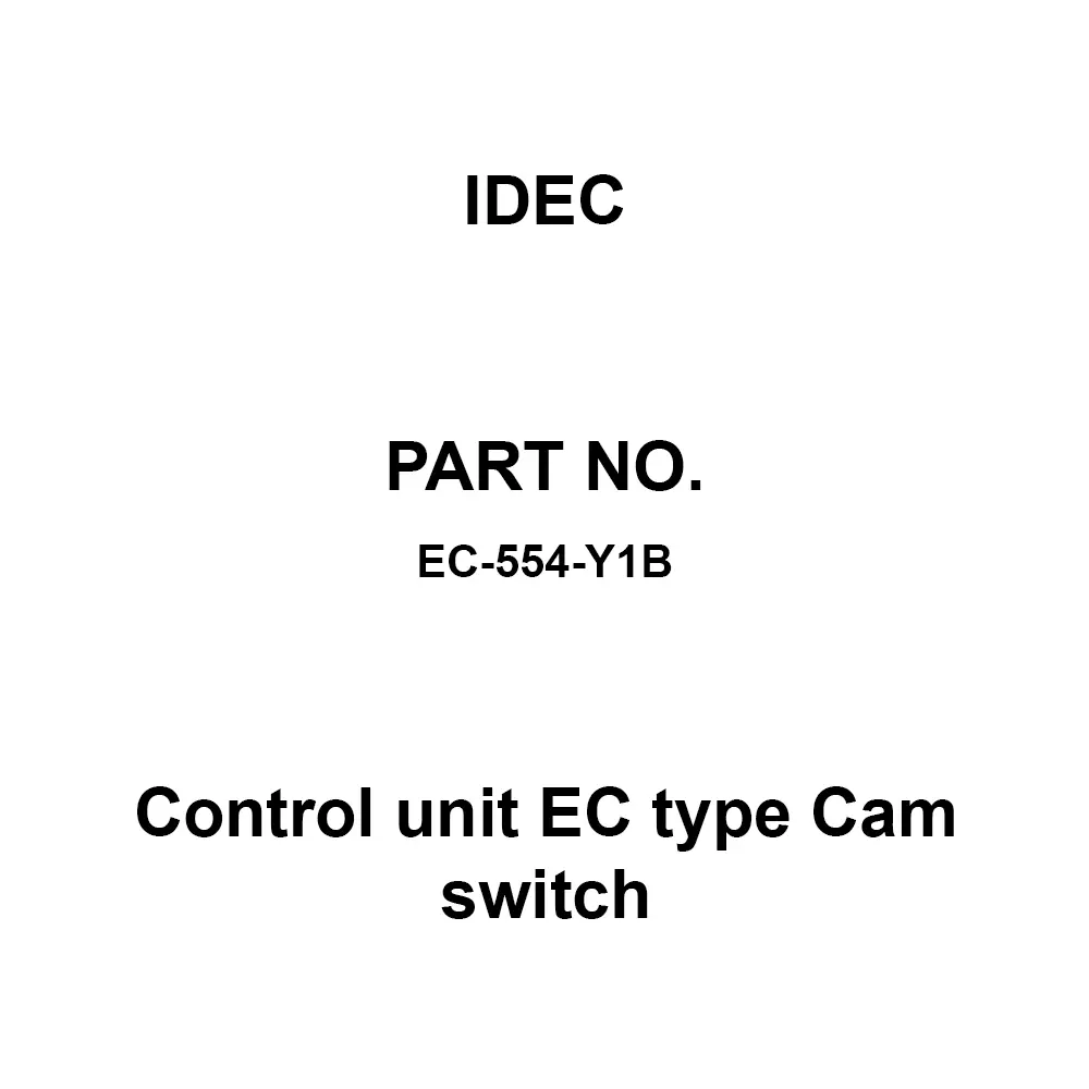 IDEC Control unit EC type Cam switch Power Conditioner 5 Pieces Each Position Stop Type, EC-554-Y1B