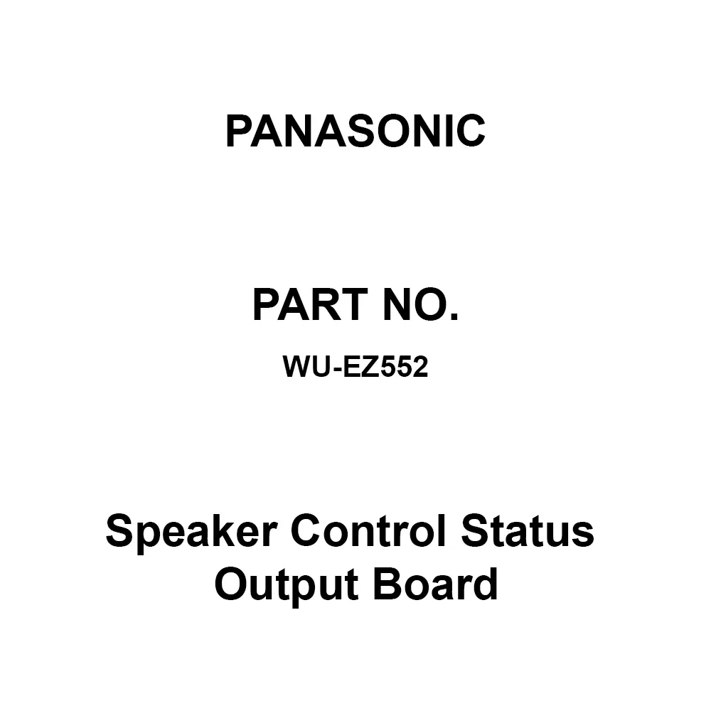 Panasonic Speaker Control Status Output Board DC 24+180 mA, WU-EZ552