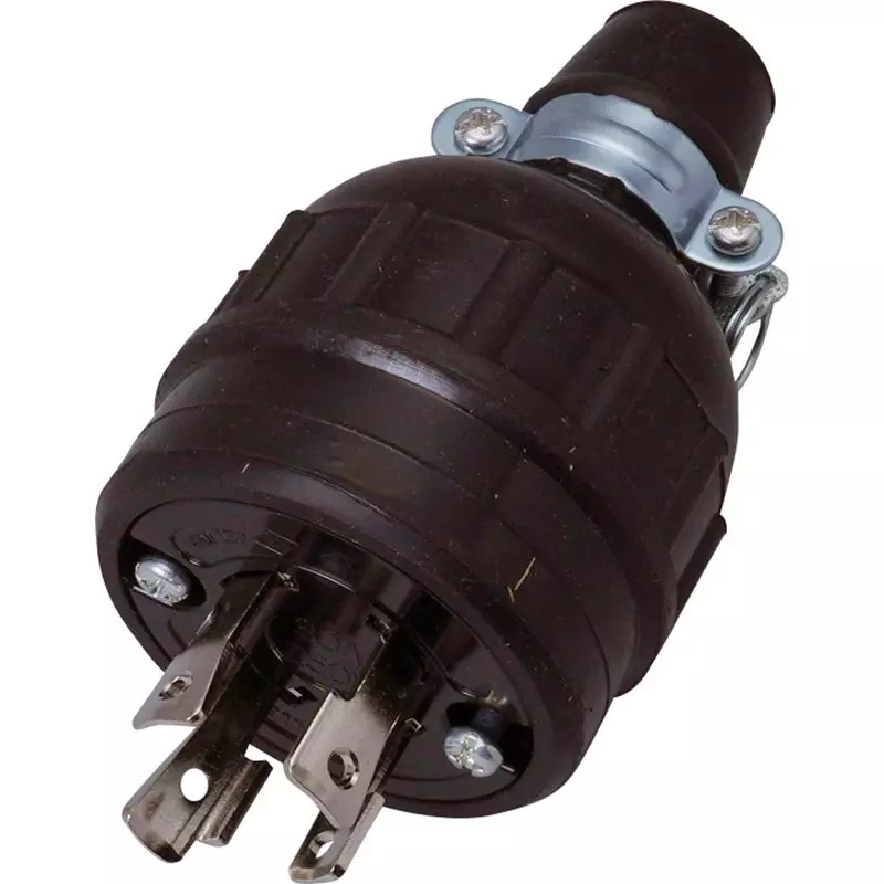 Meikosha Hook Rubber Plugs Grounding 3 P 250 V 30 A Rated Current, MH2579