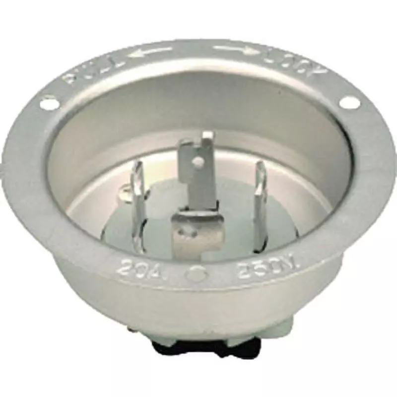 Meikosha Grounding 3 P20 A Hooking Inlet Hook Type 250 V, MH2948