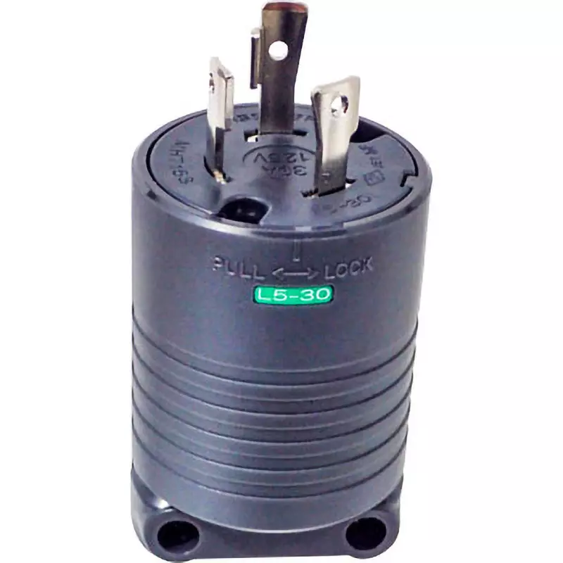 Meikosha NEMA Standard Compliant Grounding 2 P30 A Hook Plug (L5-30), MH7153B