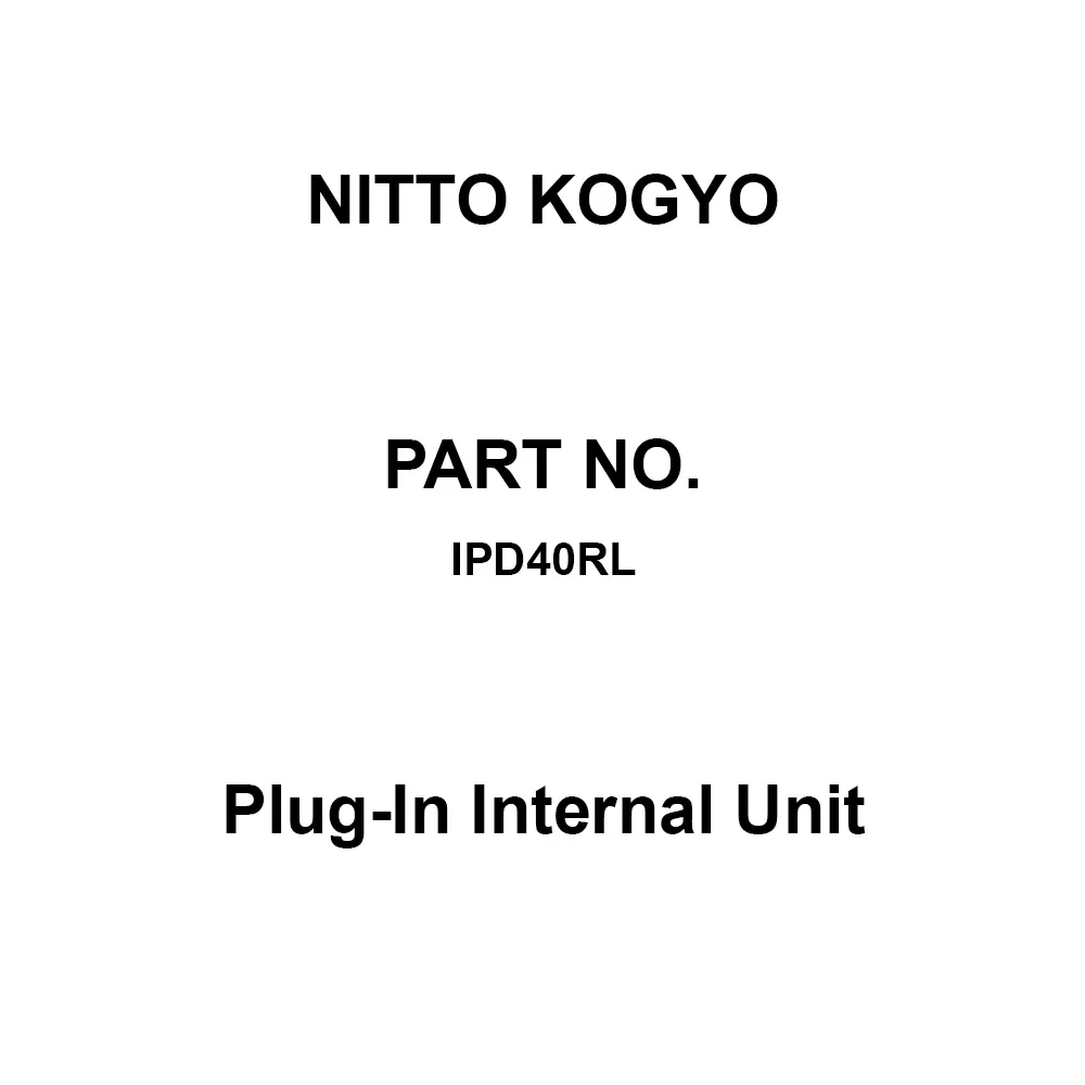 NITTO KOGYO Plug-In Internal Unit Copper Glossy Tin Plating Surface Treatment, IPD40RL (Pack of 3 Pcs)