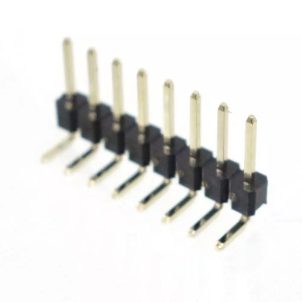 LINKMAN Pin Header 2.54 mm Cell Spacing Right angle Connector Shape 8 No. of Pin, 213A-08RE-02