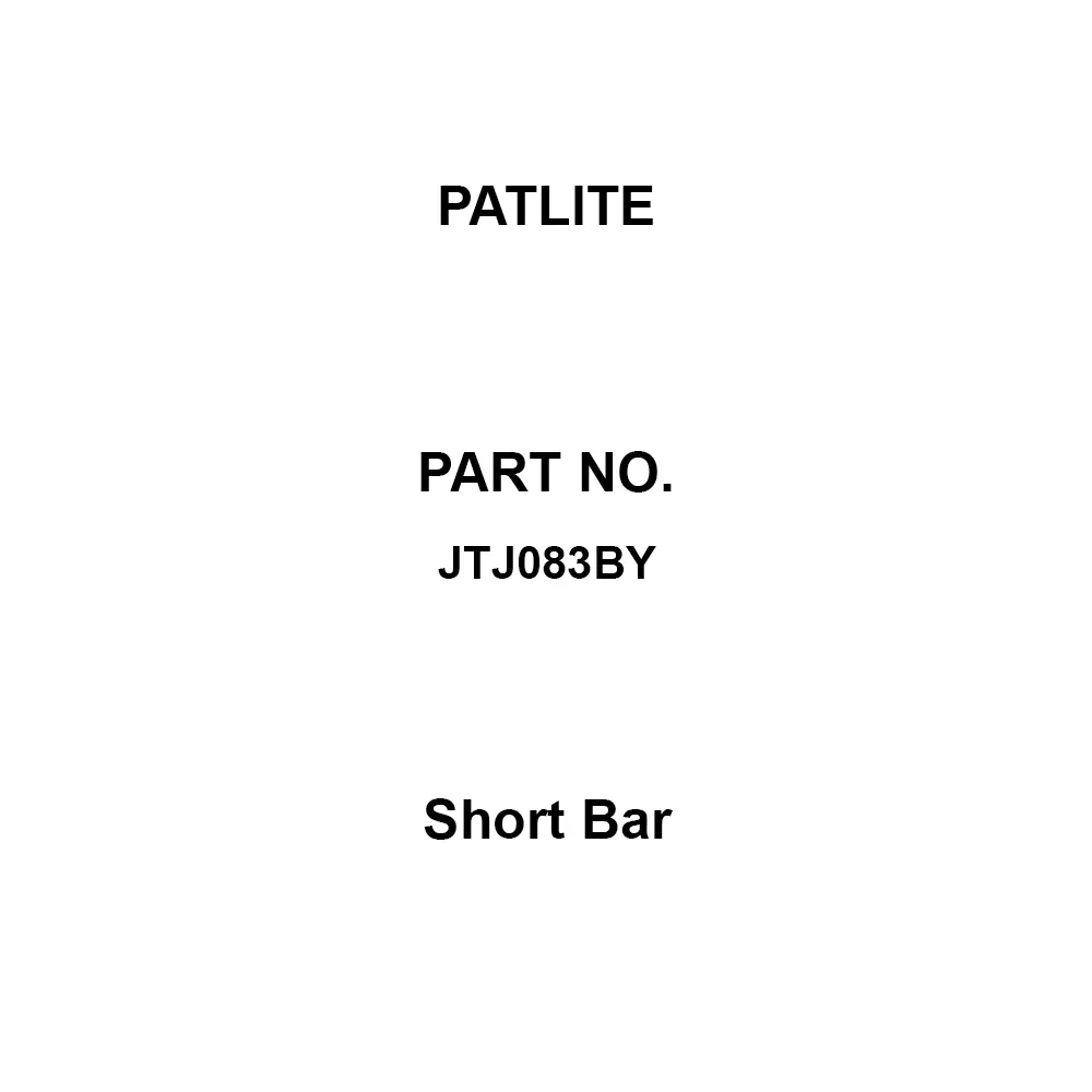 PATLITE Short Bar Yellow Coating Color Vinyl chloride Insulator Material JTJ0 series Specifications, JTJ083BY (Pack of 10)