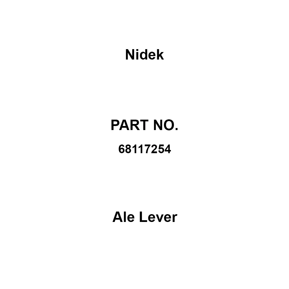 Nidek Ale Lever Gloss Finish Type Correspondence Rohs Directive, 140000050624