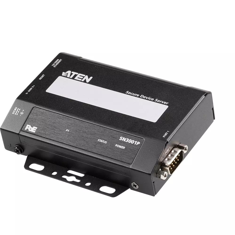 Aten Device Server [DC Jack] DC 9 V [Terminal Block] DC 9-48 V [PoE] DC 48 V Power_Adapter, SN3001P