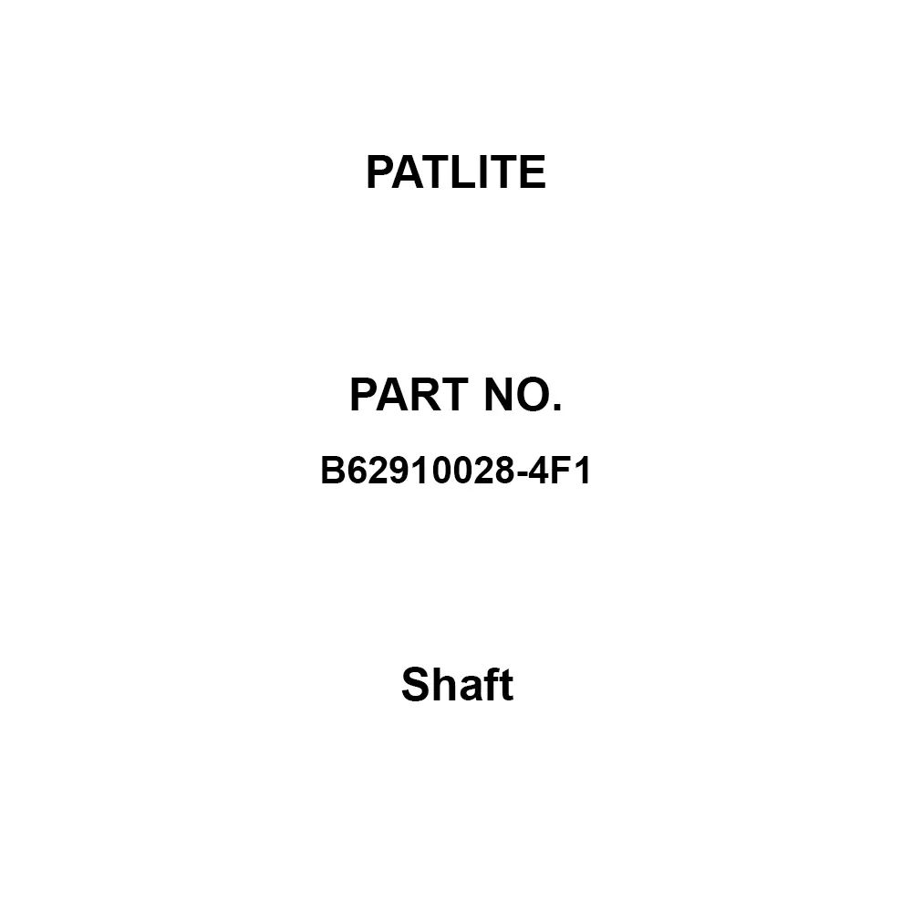 PATLITE Shaft 4 steps No. of Tiers Flat washer and O-ring included. M4 x 264 mm. Set Contents, B62910028-4F1