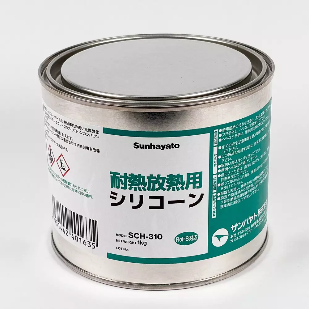 Sunhayato Silicone Heat Dissipation 300 Heat Resistance Temperature silicone Main Component, SCH-310