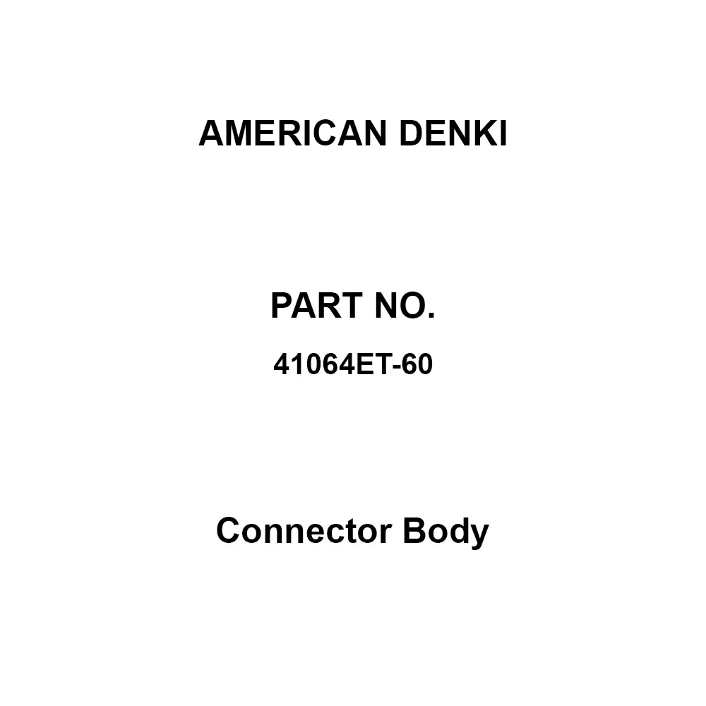 AMERICAN DENKI Connector Body (Plug) 4661 E / 4662 R, (Waterproof RW Black Type, 41064ET-60