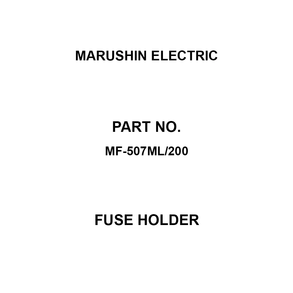 MARUSHIN ELECTRIC Fuse Holder AC125 V Rated Voltage 3 Amp Rated Current, MF-507ML/200 (Pack of 10)