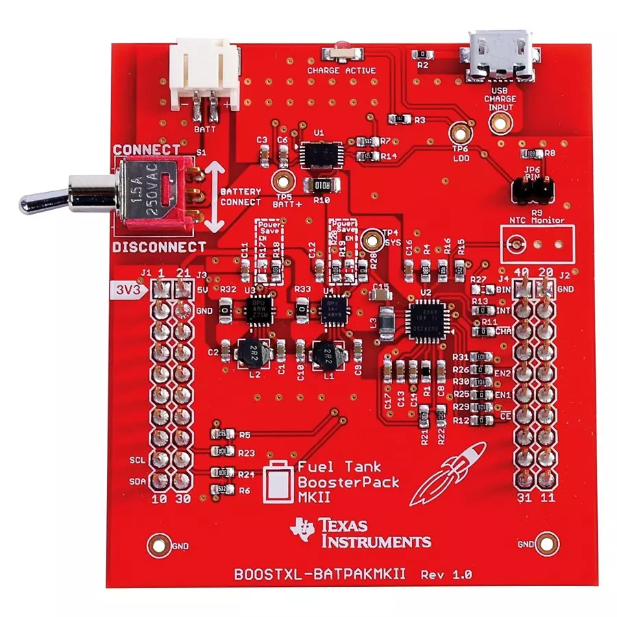 TEXAS INSTRUMENTS Embedded Daughter Boards & Modules - Other Embedded Computers BATTERY, FUEL TANK BOOSTERPACK MKII, BOOSTXL-BATPAKMKII