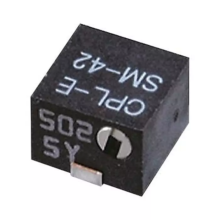 NIDEC COMPONENTS TRIMMER POT, CERMET, 500K, 11TURN, SMD, SM-42TA504