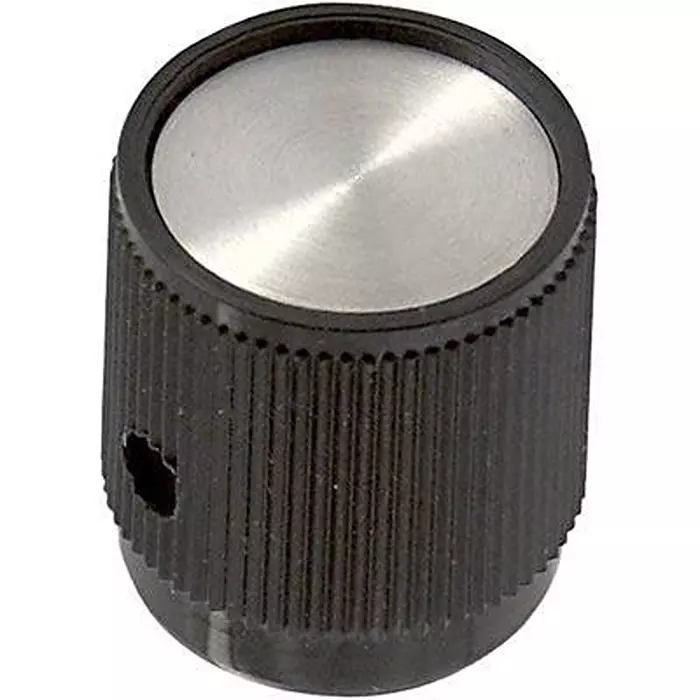 EHC (ELECTRONIC HARDWARE) Round Skirted Knob With Line Ind, 6.35Mm, EH711E2S