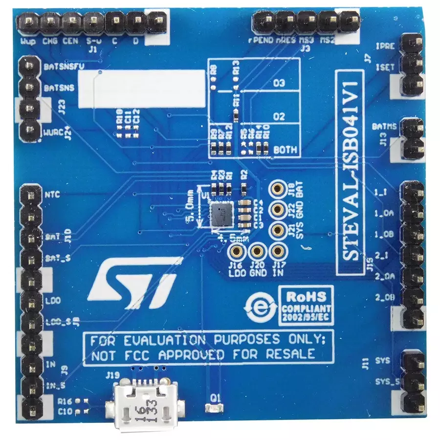 Stmicroelectronics Eval Brd, Li-Ion/Polymer Battery Charger, Steval-Isb041V1