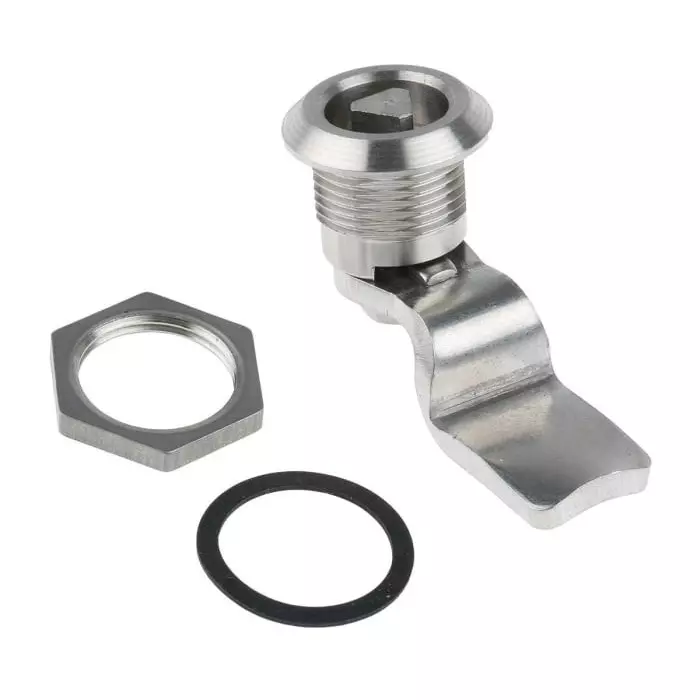 Steinbach & Vollman Stainless Steel Triangular Lock 26 mm Panel-to-Tongue 20.2x22.2 mm Cutout Key Unlock