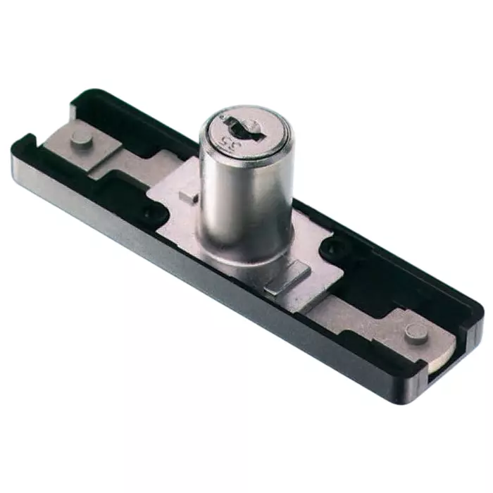 Euro-Locks Multi Point Key Lock Plastic, Black, 25 mm Panel to Tongue Depth, 25 mm Panel Cutout Diameter, 5688532