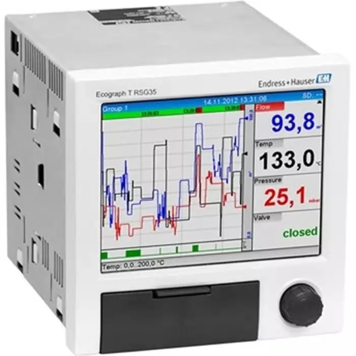 Endress+Hauser 12 Digital and 6 Analog Input Channels 6 Output Channels Graphical Chart Recorder, RSG35-C2AL7