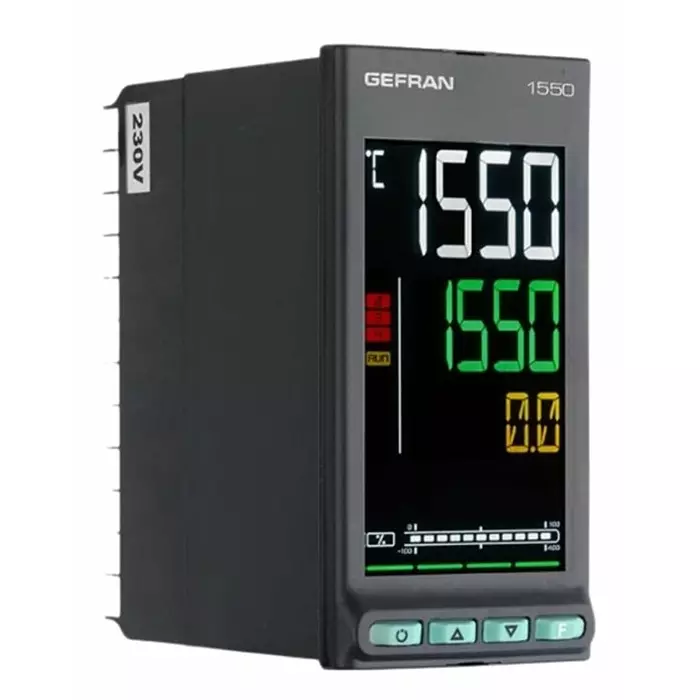 GEFRAN 1550 PID Temperature Controller 48x96x80 mm 1 Input Analogue 24 V Supply Voltage PID Controller, 1550-R-RR0-00000-1-G