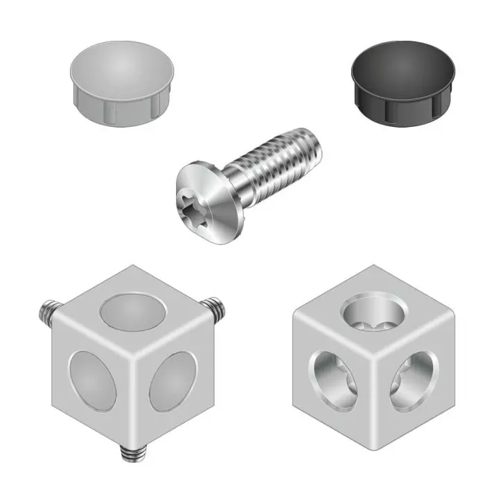 Bosch Rexroth Corner Connector, Connecting Component, Strut Profile 45 x 45 mm, Groove Size 10 mm, 3842523874