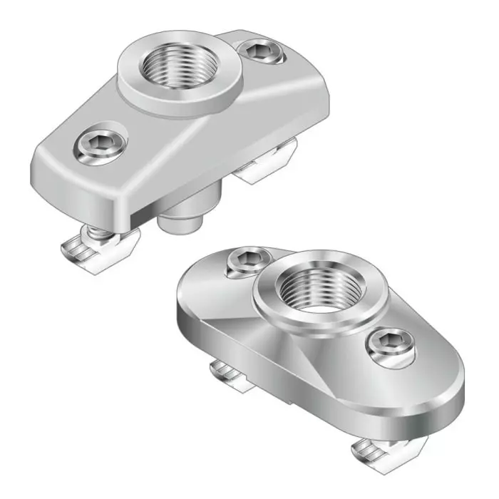 Bosch Rexroth G 3/8in Connecting Clamp, Connecting Component, Strut Profile 45 mm, Groove Size 10 mm, 3842523092