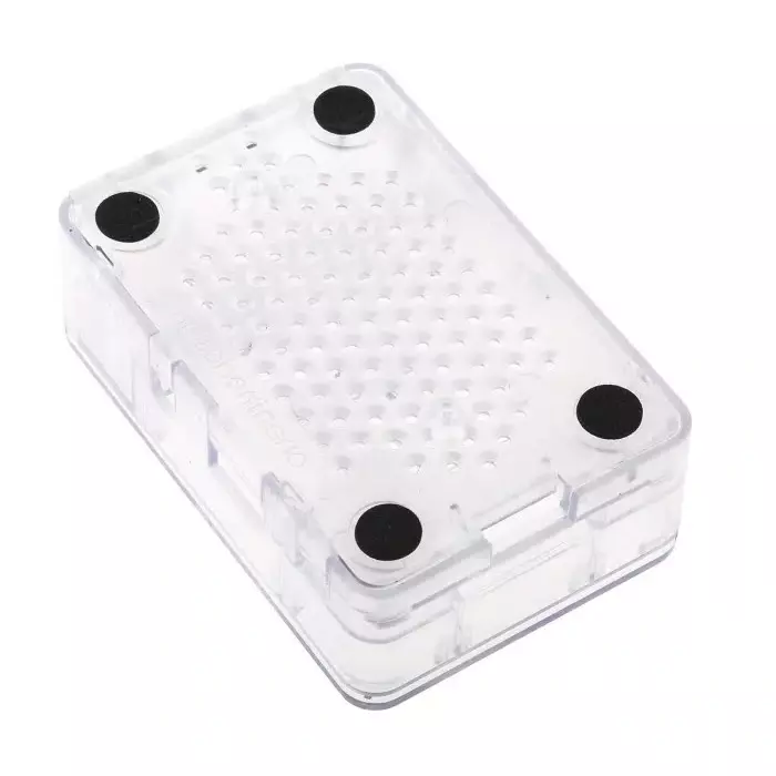 DesignSpark ABS Case for use with Raspberry Pi 2B, Raspberry Pi 3B, Raspberry Pi 3B+ in Clear, ASM-1900036-02