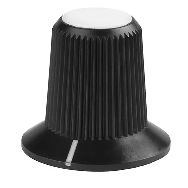 NKK SWITCHES AT Series Cylindrical Knob with Skirt Knurled, Straight Design 2.28 mm Shaft Diameter, AT4103B