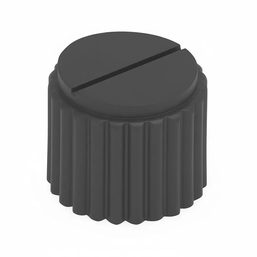 GRAYHILL Cylindrical Knob Ribbed Design 18 mm Outside Diameter, 11K5014-KCNG