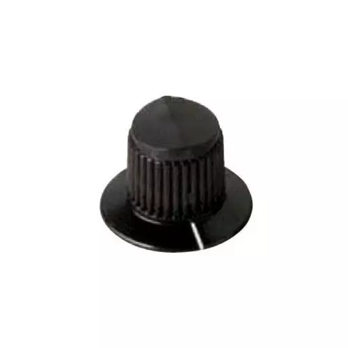 DAVIES MOLDING Cylindrical Knob with Skirt Skirted Design Plastic Black, 8072-F