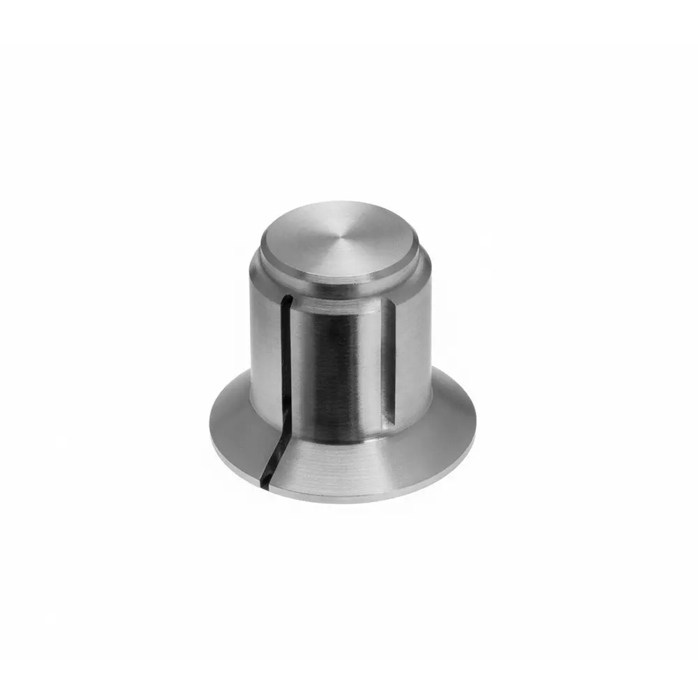 TE CONNECTIVITY KS Series Cylindrical Knob with Skirt Silver 13 mm Outside Diameter, KS500A1/8