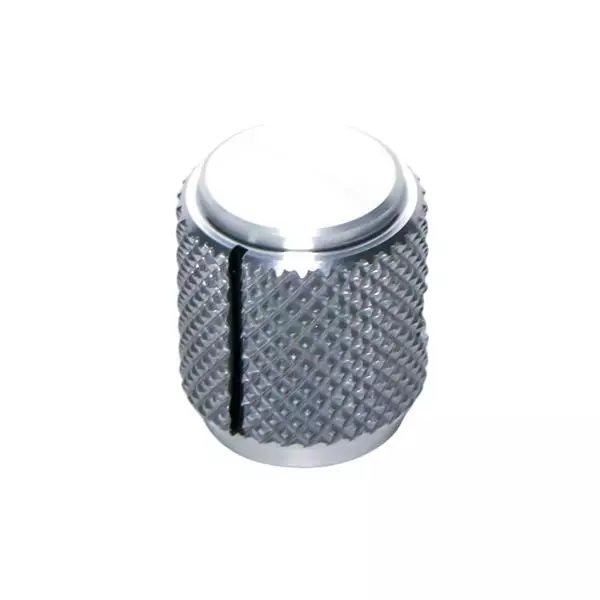 APEM 42003 Series Cylindrical Knob Silver 13 mm Outside Diameter, 420031A14
