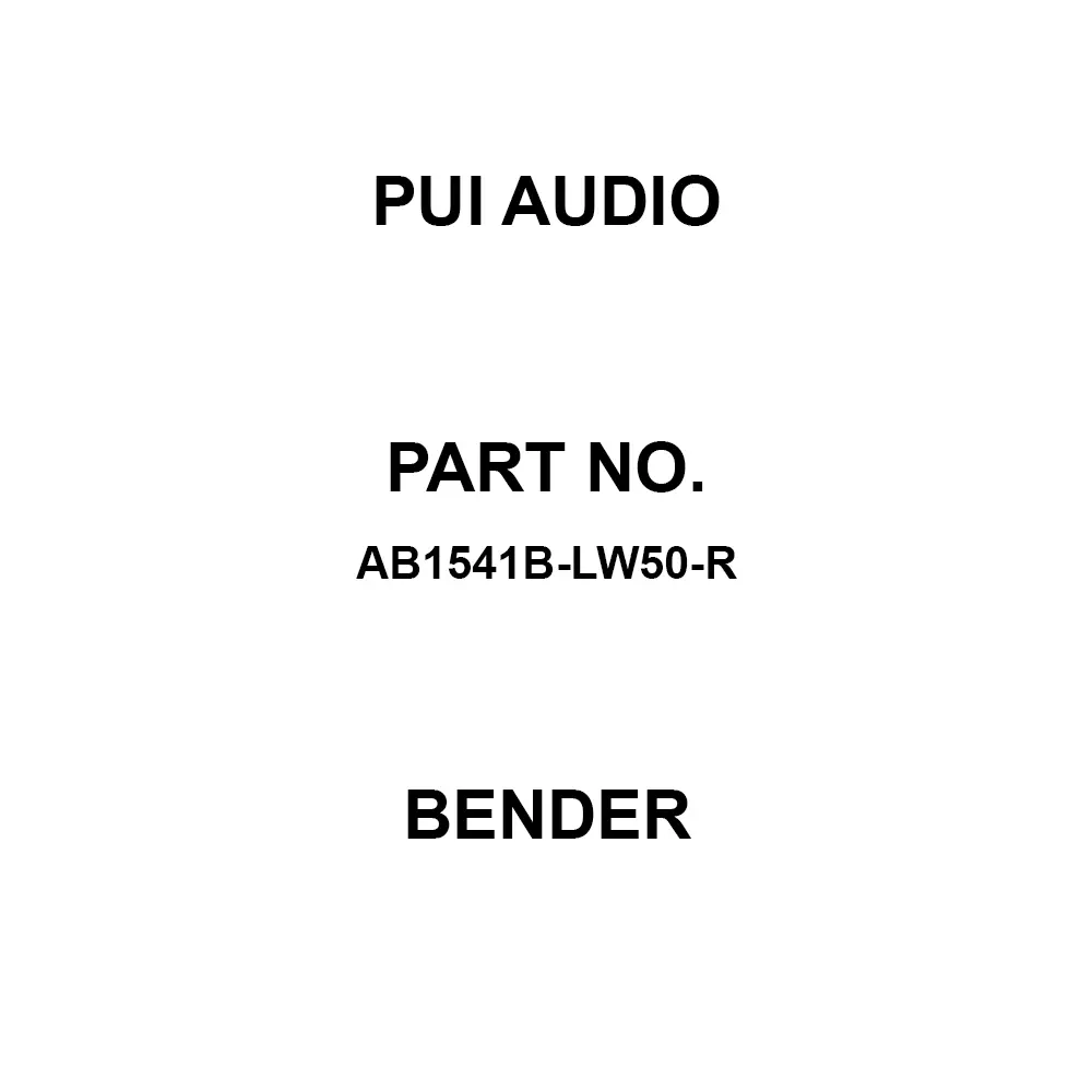 PUI AUDIO Bender Wire Leads Termination Flush Mount, AB1541B-LW50-R