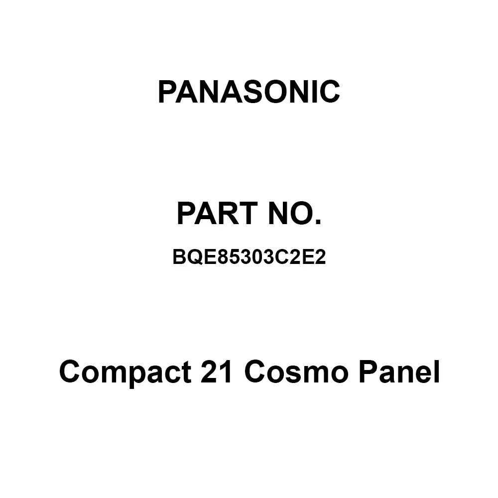 Panasonic High Function Type Compact 21 Cosmo Panel PV+Eco20+EV, BQE85303C2E2