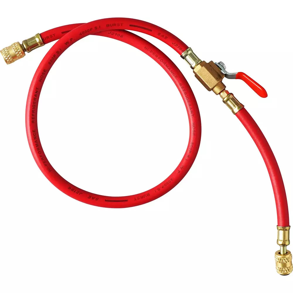 MonotaRO Charging Hose for R410A/R32 With Valve Red About 920 mm Length, 12026019