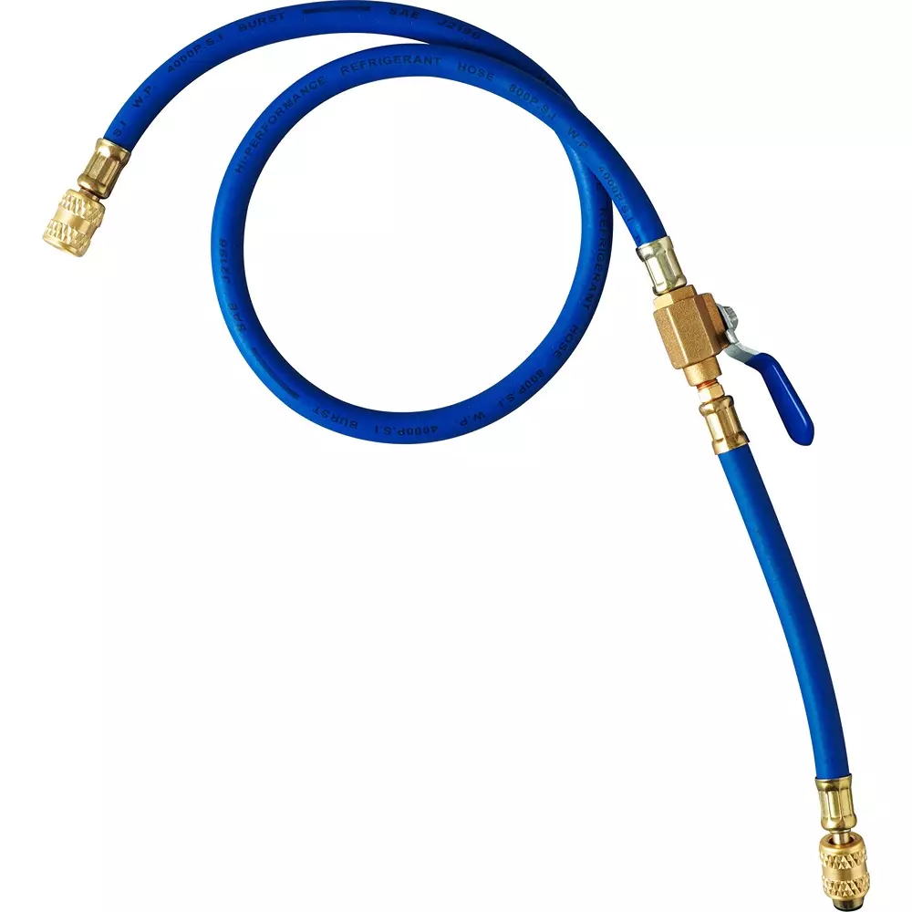 MonotaRO Charging Hose for R410A/R32 With Valve Blue About 920 mm Length, 12026028