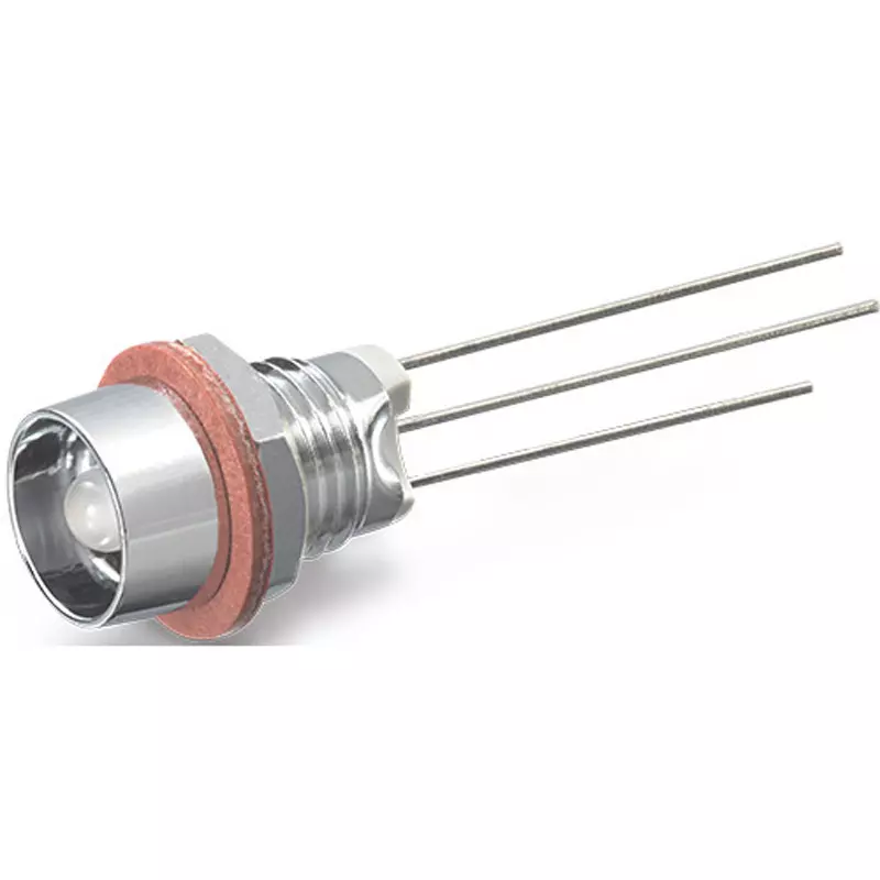Sato Parts Indicator Lamp LED Bracket Round Type Φ5 mm Bullet Type LED Lens, DB-17-F-CH