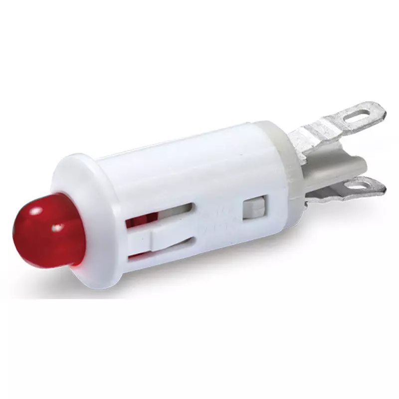 Sato Parts Indicator Light LED Bracket Round Φ5 mm Bullet-Shaped LED Lens, DB-40-F-WR