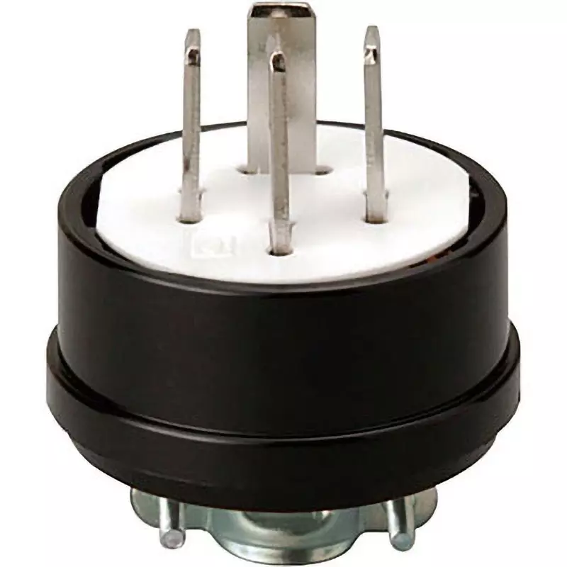 Meikosha Grounding 3 P 20 A Plug (With Grip) (Black), MP7000