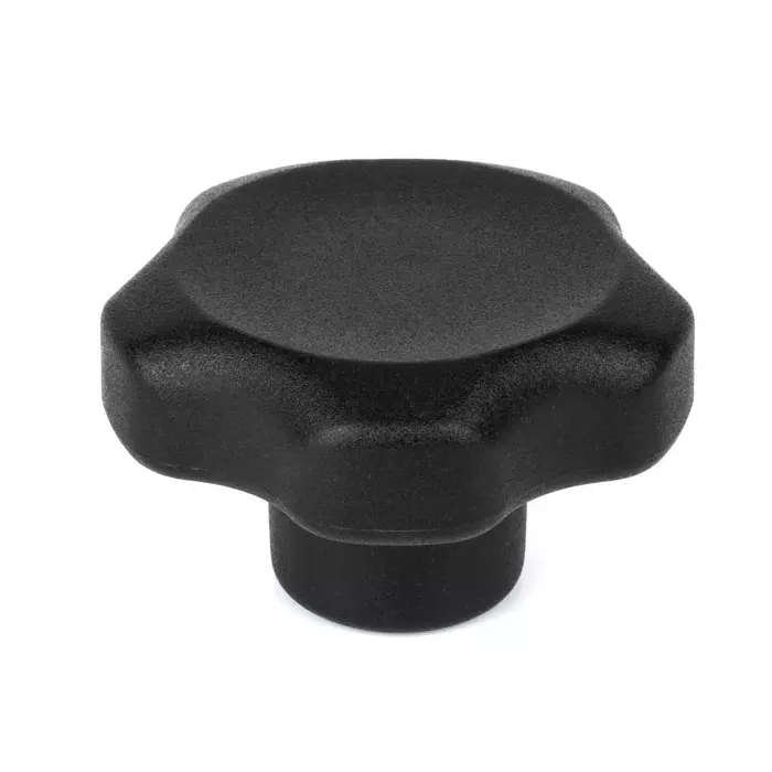 RS PRO Clamping Knob Thermoplastic M8 11 mm Thread Length Black 30 mm Knob Dia Multiple Lobes Brass 8 mm Hole Dia, 199275 (Pack of 10)